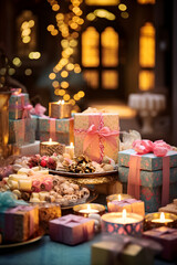Exquisite Display of Eid Gifts: A Fusion of Tradition and Modernity Illuminated in Celebration