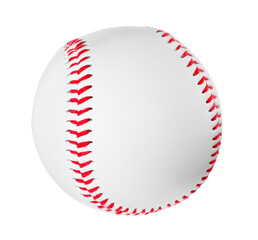 One baseball ball isolated on white. Sport equipment