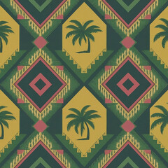 seamless pattern with palm tree