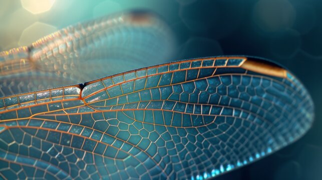 dragonfly wing close up.