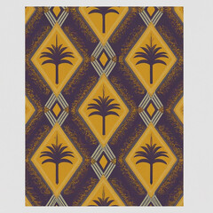seamless pattern with palm tree