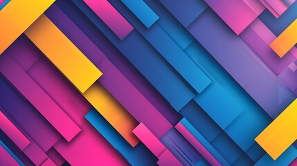 Blue, purple, pink, yellow and orange box rectangle background vector presentation design