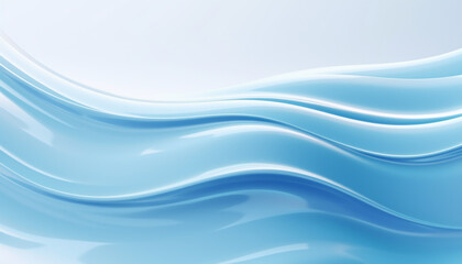Obraz premium Smooth blue wave isolate on light blue background. 