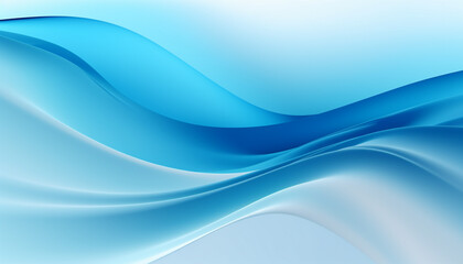 Smooth blue wave isolate on light blue background. 