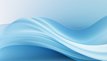 Fototapeta premium Smooth blue wave isolate on light blue background. 