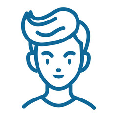 Fototapeta premium people icon. Avatar icon with colored lines