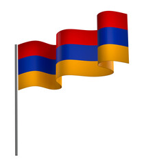 Armenia flag element design national independence day banner ribbon png
