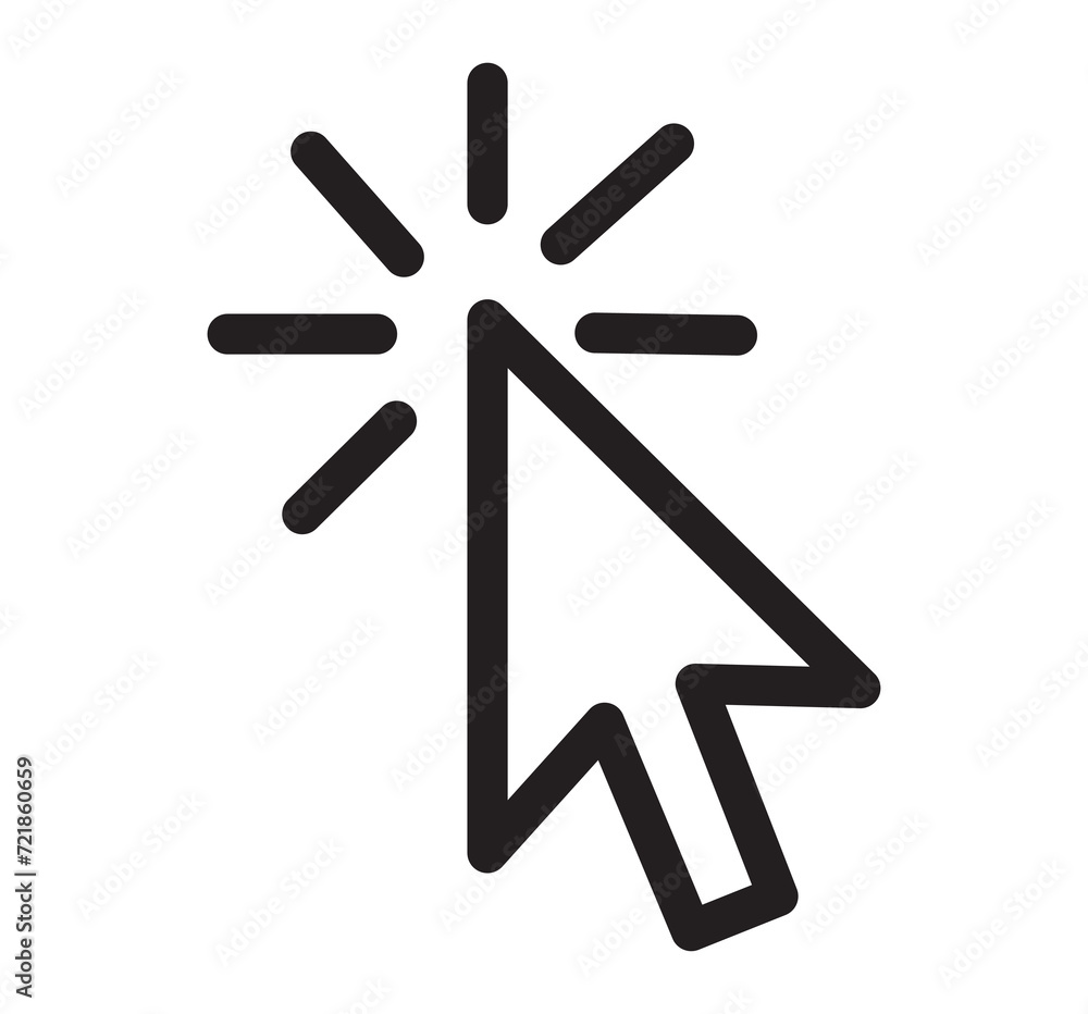 Poster cursor arrow icon, computer mouse cursor arrow vector icon, flat design best vector cursor arrow ill