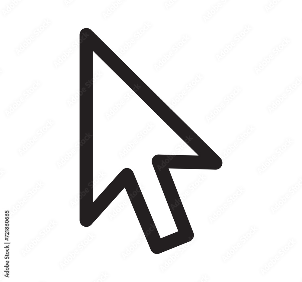 Poster cursor arrow icon, computer mouse cursor arrow vector icon, flat design best vector cursor arrow ill