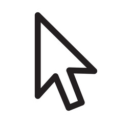 cursor arrow icon, computer mouse cursor arrow vector icon, flat design best vector cursor arrow illustration