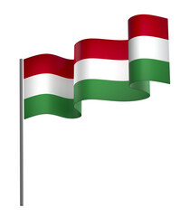 Hungary flag element design national independence day banner ribbon png
