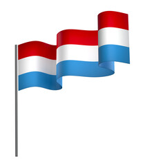 Luxembourg flag element design national independence day banner ribbon png
