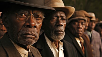 Fototapeta premium Reflecting on Heritage: One African American's Journey Through Time