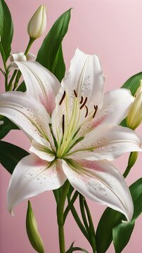 White stargazer liliy flowers