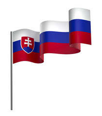 Slovakia flag element design national independence day banner ribbon png
