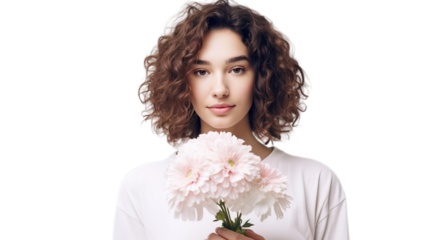 International women's day isolated on transparent bacground, Generative ai.