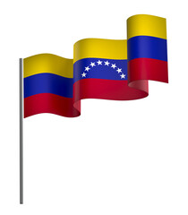 Venezuela flag element design national independence day banner ribbon png
