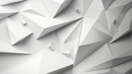 Sharp geometric shapes on a white minimalist background.