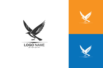 design bird symbol logo abstract vector
