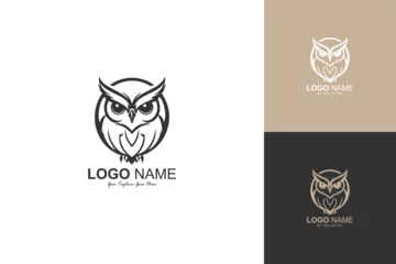 Rolgordijnen vector logo owl bird symbol  vector © padlatus