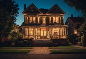 Obraz premium wooden country house exterior