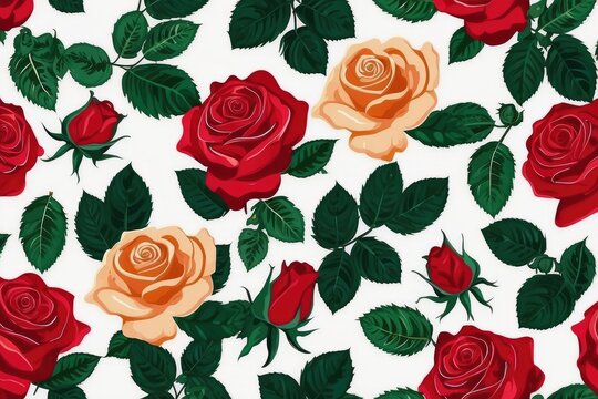 rose pattern background illustration