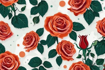 rose pattern background illustration