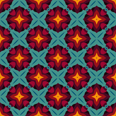 simple abstract flower batik indian block