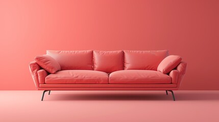 sofa isolated on Pastel background