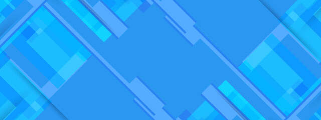 Soft blue background with abstract square shape, dynamic and geometrical banner concept. Vector graphic illustration.