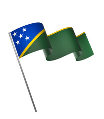 Solomon Islands flag element design national independence day banner ribbon png
