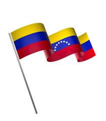 Venezuela flag element design national independence day banner ribbon png
