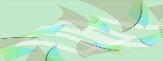 Abstract and modern light green background with lines and triangles. Vector graphic illustration.