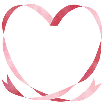 Heart shaped pink ribbon clipart Transparent PNG