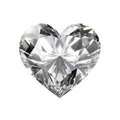 diamond heart isolated on white