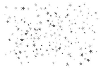 Fototapeta premium Star confetti. Silver casual confetti background. Bright design pattern.