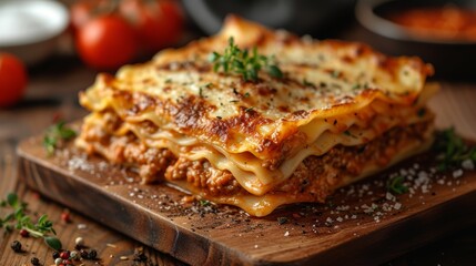 Image of Delicious Lasagna from Italy Generative AI