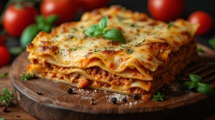 Image of Delicious Lasagna from Italy Generative AI