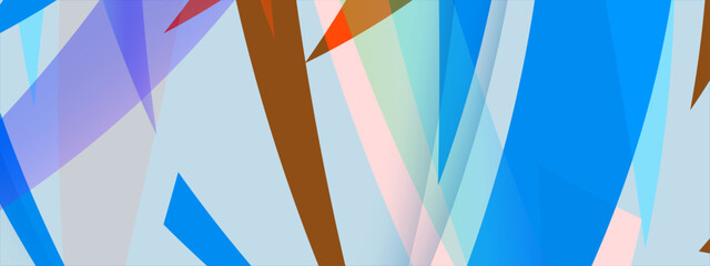 Light blue lowpoly triagonal on pastel color background. Vector illustration.
