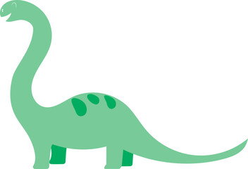tyrannosaurus dinosaur vector illustration, cute green Dino cartoon flat vector