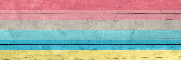 Genderflux Pride Flag on wooden surface. Genderflux Pride Flag is one of the sexual minority of...