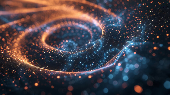 Digital data flow on road with motion blur to create vision of fast speed transfer.