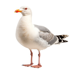 Seagull isolated on transparent and white background. Ideal for use in advertising. Generative ai
