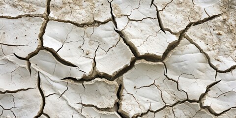 Fototapeta premium Dry cracked ground texture, close up