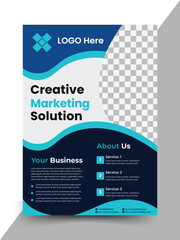 Flyer design poster flyer pamphlet brochure cover design layout space for photo background, illustration template Design Corporate business flyer template design marketing, business proposal.