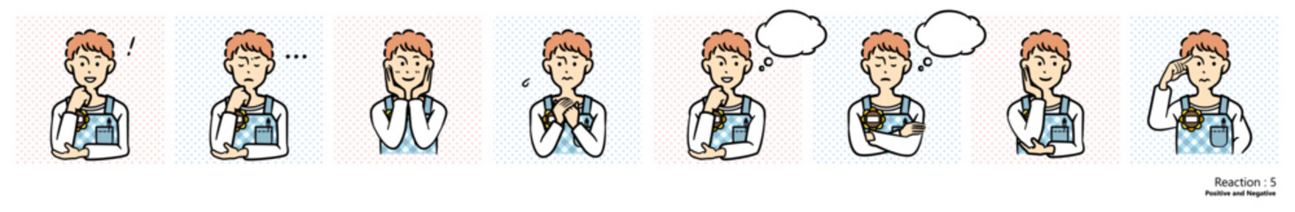 人物イラスト｜保育士（リアクション）