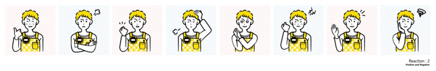 人物イラスト｜保育士（リアクション）