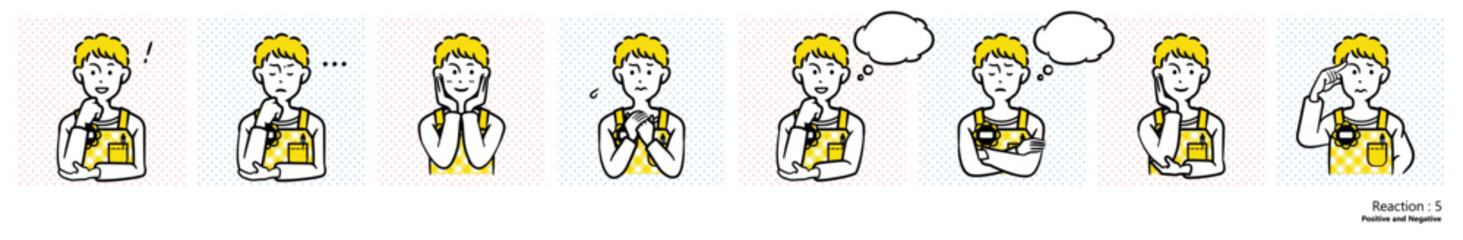 人物イラスト｜保育士（リアクション）