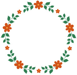 Spring wreath icon. flower wreath vector.