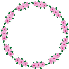 Spring wreath icon. flower wreath vector.